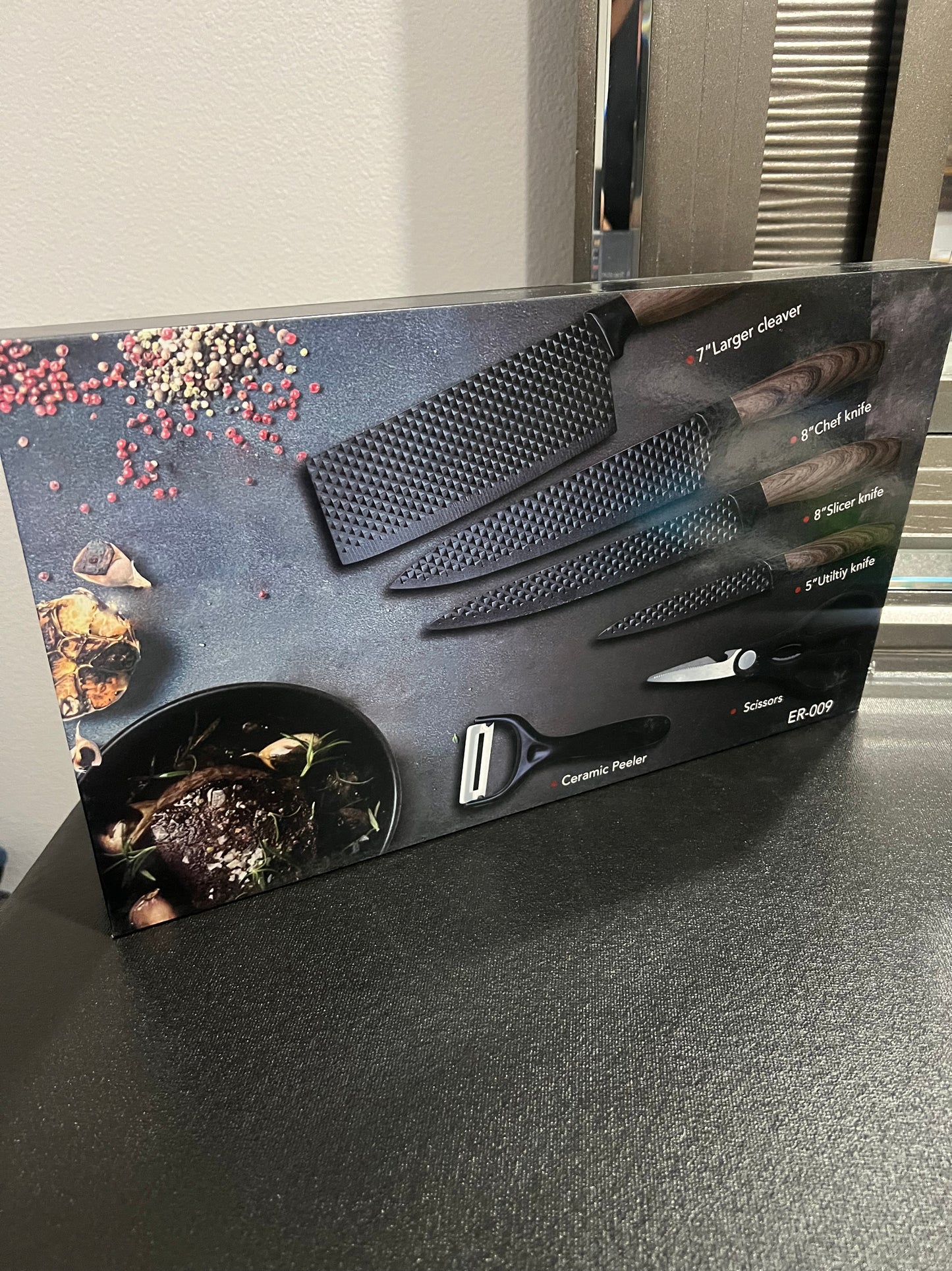 6-piece Stainless Steel Knife Sets Chef Knife And Wood Handle